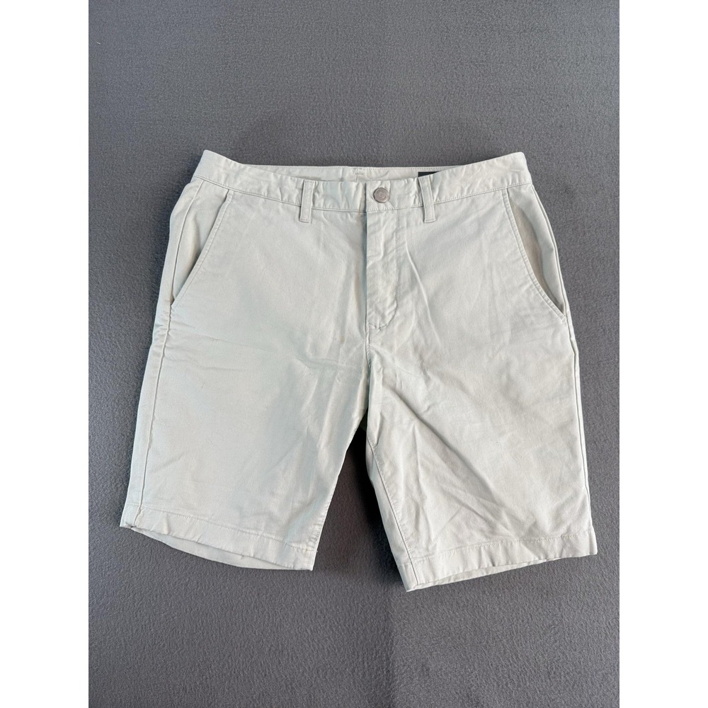 Bonobos Shorts Mens 32 Beige Chino Slim Fit Stretch 9 Inseam Casual Summer